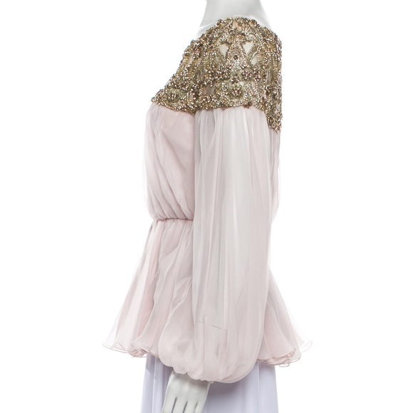 Marchesa Silk off-the-shoulder blouse - Picture 3 of 3